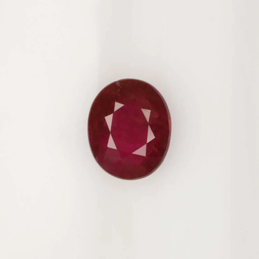 1.54ct BRIGHT RED NATURAL RUBY LOOSE GEMSTONE OVAL SHAPE CUT EARTH MINED 1.5ct
