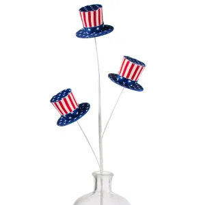 26" Stars & Stripes Patriotic Top Hat Spray