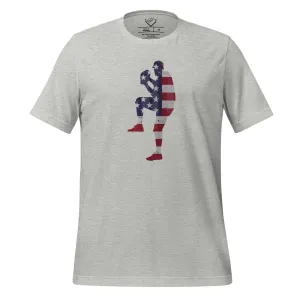 American Flag Baseball Pitcher - Adult Tee