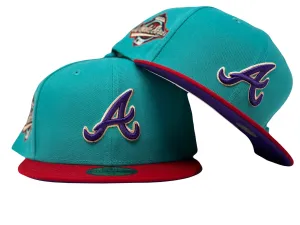 Atlanta Braves 1996 World Series Purple Brim Fitted Hats