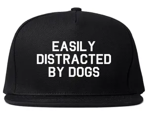 Easily Distracted By Dogs Mens Snapback Hat