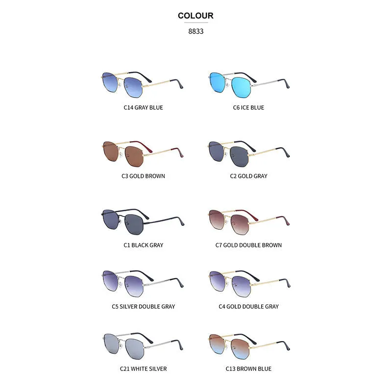 Fashion Sunglasses Women's Trend Square Sunglasses Men's Wholesale UV Protection New