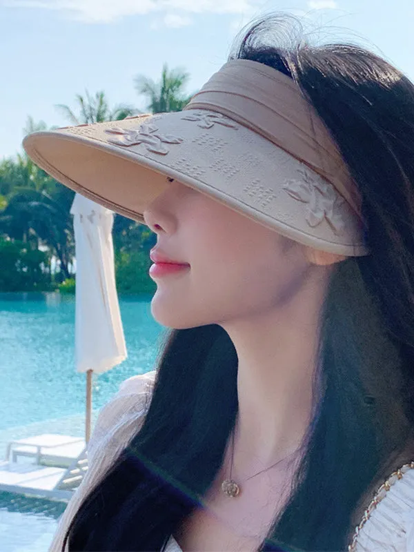 Floral Printed Hollow Sun protection Hats&Caps