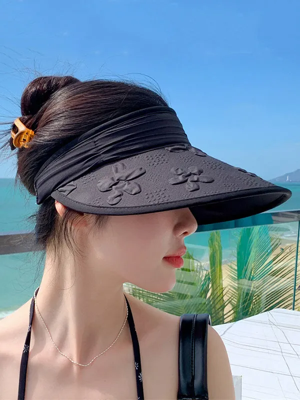 Floral Printed Hollow Sun protection Hats&Caps