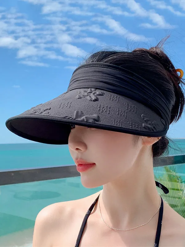Floral Printed Hollow Sun protection Hats&Caps