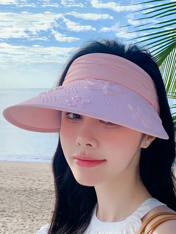 Floral Printed Hollow Sun protection Hats&Caps