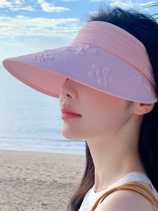 Floral Printed Hollow Sun protection Hats&Caps