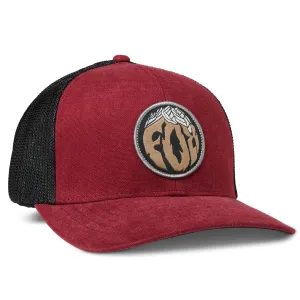 Fox Racing  Mens Turnouts Mesh Flexfit Baseball Hat Cap Curved Bill Scarlet Red