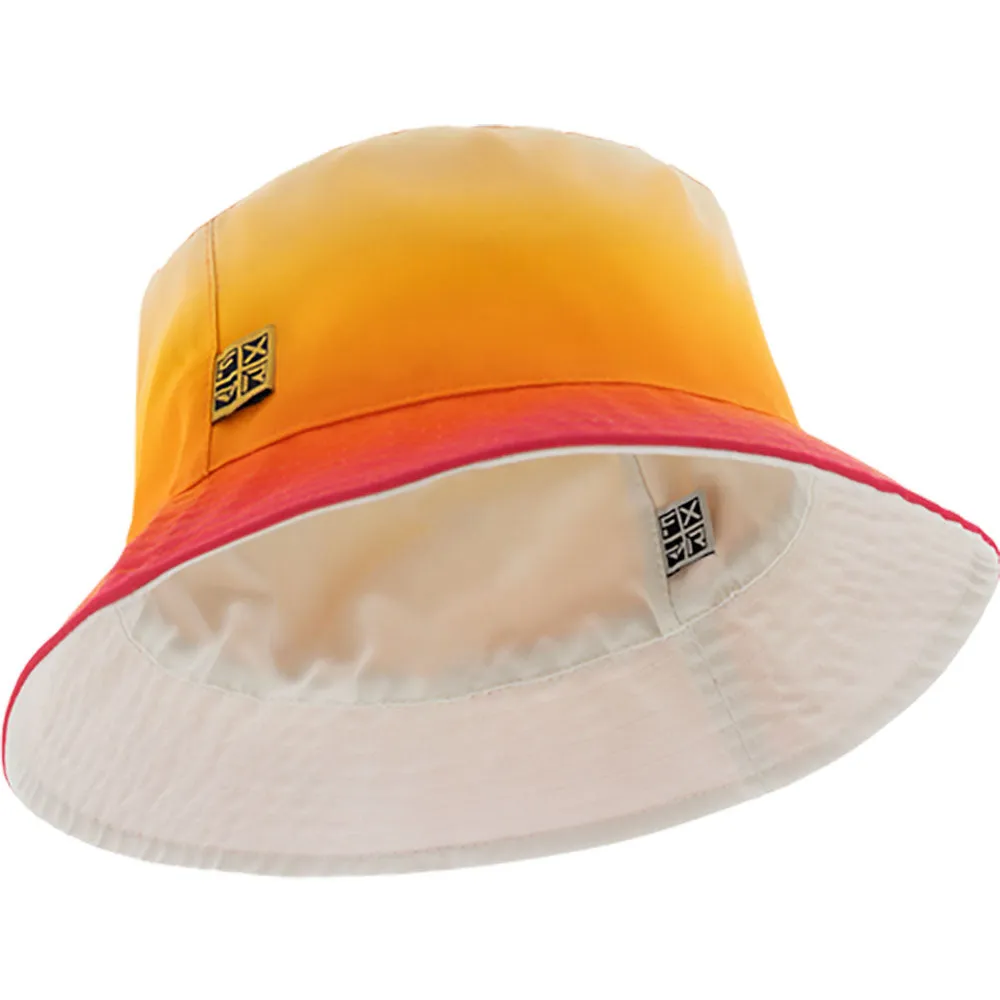 FXR 241946-3501-00 Side Star Bucket Hat Reversible Woven Multi-Stitch Brim Sunrise Bone -