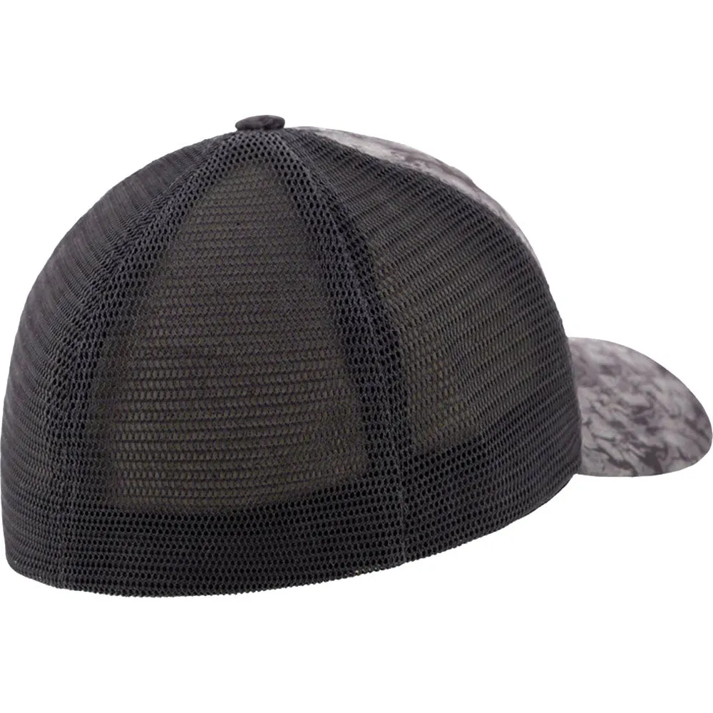 FXR  Cast Baseball Hat Cap Curved Brim Mesh Flex Band Comfort Grey Ink Charcoal