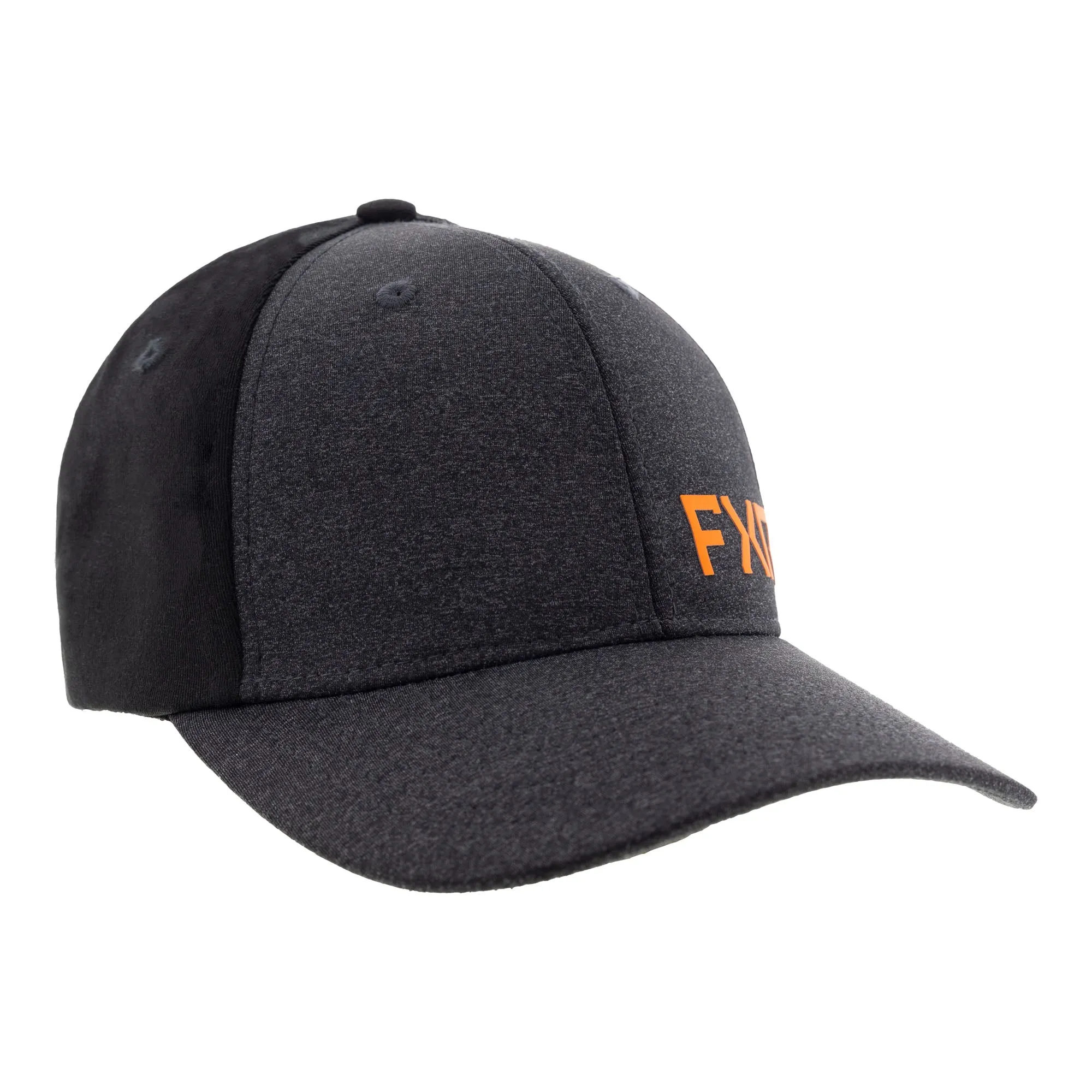 FXR Evo Baseball Hat Charcoal Heather/Orange Grey