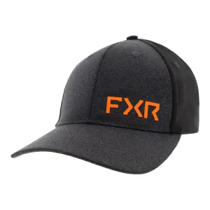 FXR Evo Baseball Hat Charcoal Heather/Orange Grey