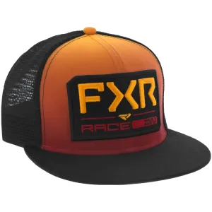 FXR  Race Division Baseball Hat Snapback Cap Flat Brim Comfortable Black Flame