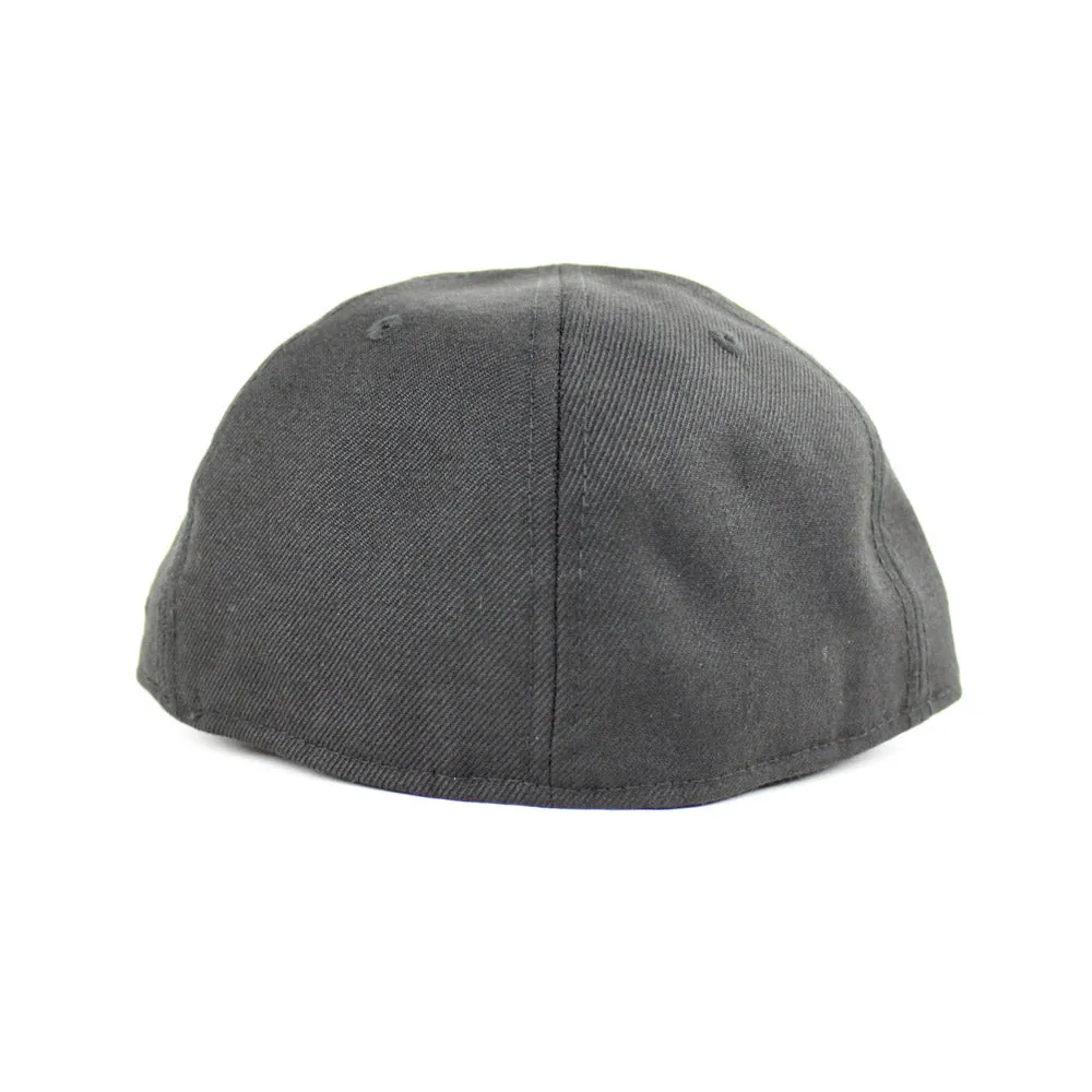 G Clef Music Note New Era 59Fifty Fitted Hat (Glow in the Dark Black Gray Under Brim)