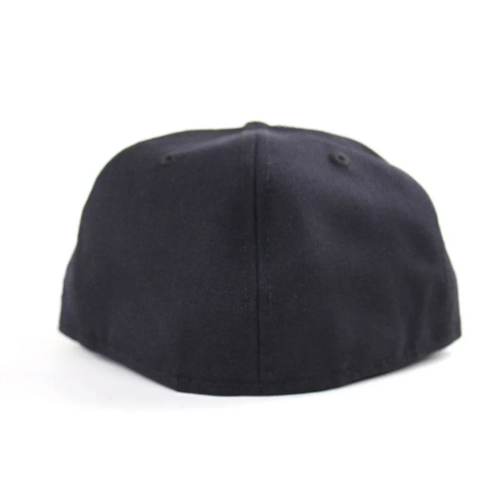 G Clef Music Note New Era Fitted Hat (Navy Gray Under Brim)