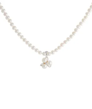 Gift Packaged 'Arataki' 5-6mm Round White Pearl Necklace