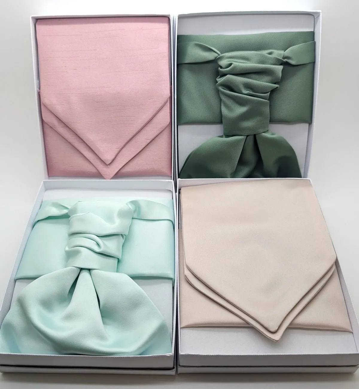 Glacier Shantung Wedding Cravat
