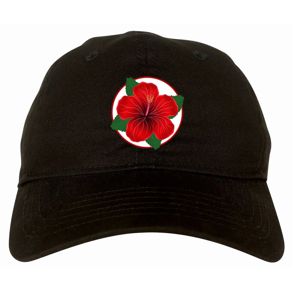 Hibiscus Flower Chest Mens Dad Hat Baseball Cap