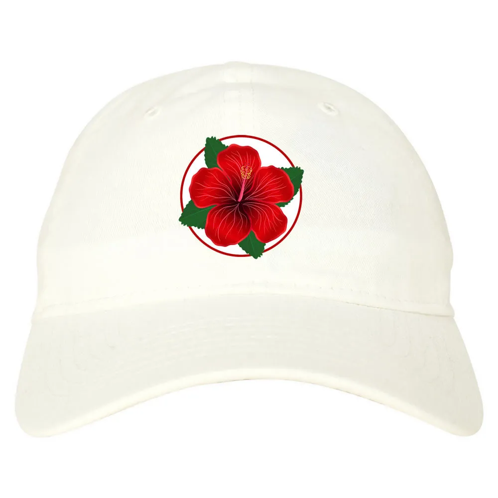 Hibiscus Flower Chest Mens Dad Hat Baseball Cap
