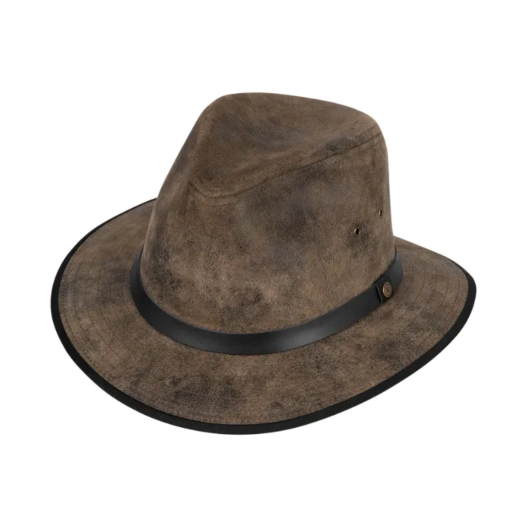 Kooringal Canungra Leather Drover Hat - Olive