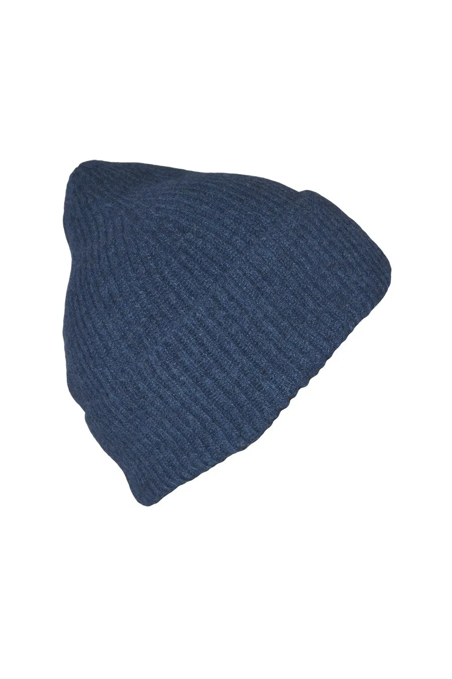 Lambswool Ribbed Beanie Hat