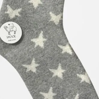 Light grey wool blend sock