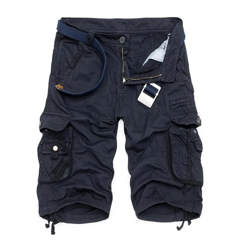Mens Plaid Beach Shorts Casual Camo Bermuda Cargo Shorts