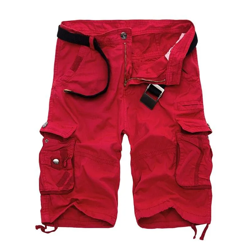 Mens Plaid Beach Shorts Casual Camo Bermuda Cargo Shorts