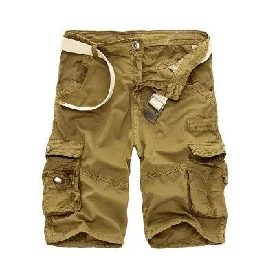 Mens Plaid Beach Shorts Casual Camo Bermuda Cargo Shorts