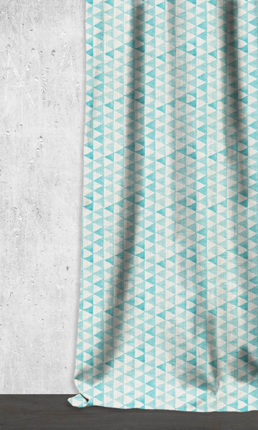'Montage' Custom Triagonal Shades (Eggshell White/ Blue)