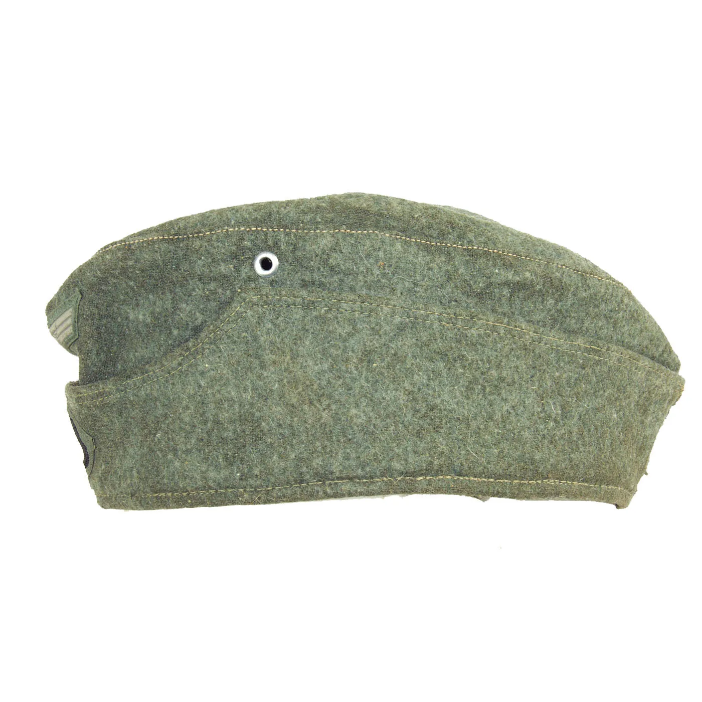 Original German WWII Heer Army 1940 dated 58cm EM-NCO Schiffchen M38 Overseas Cap - Removed Soutache