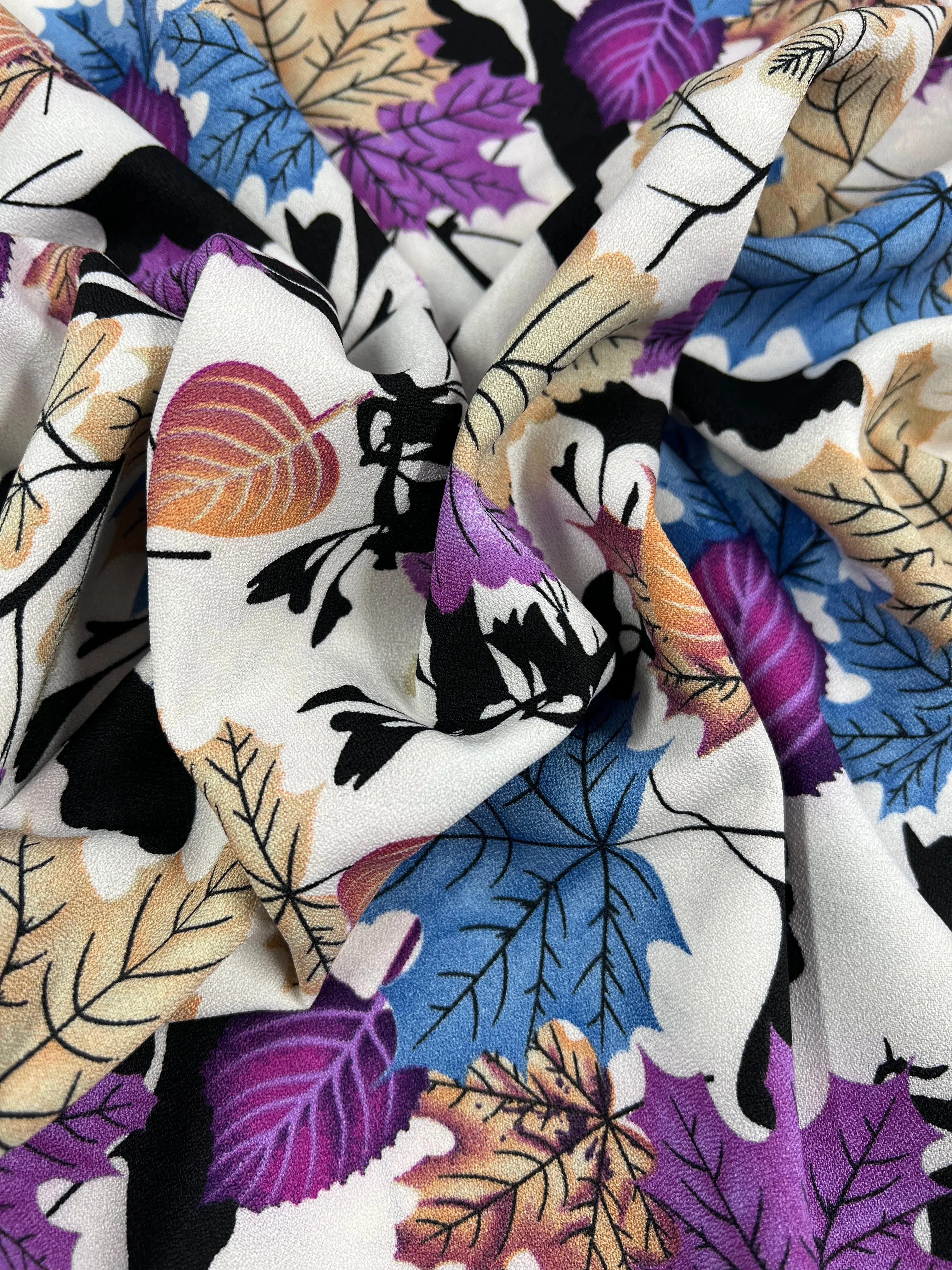 Printed Crepe - Colourful Fall - 150cm