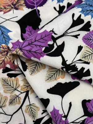 Printed Crepe - Colourful Fall - 150cm