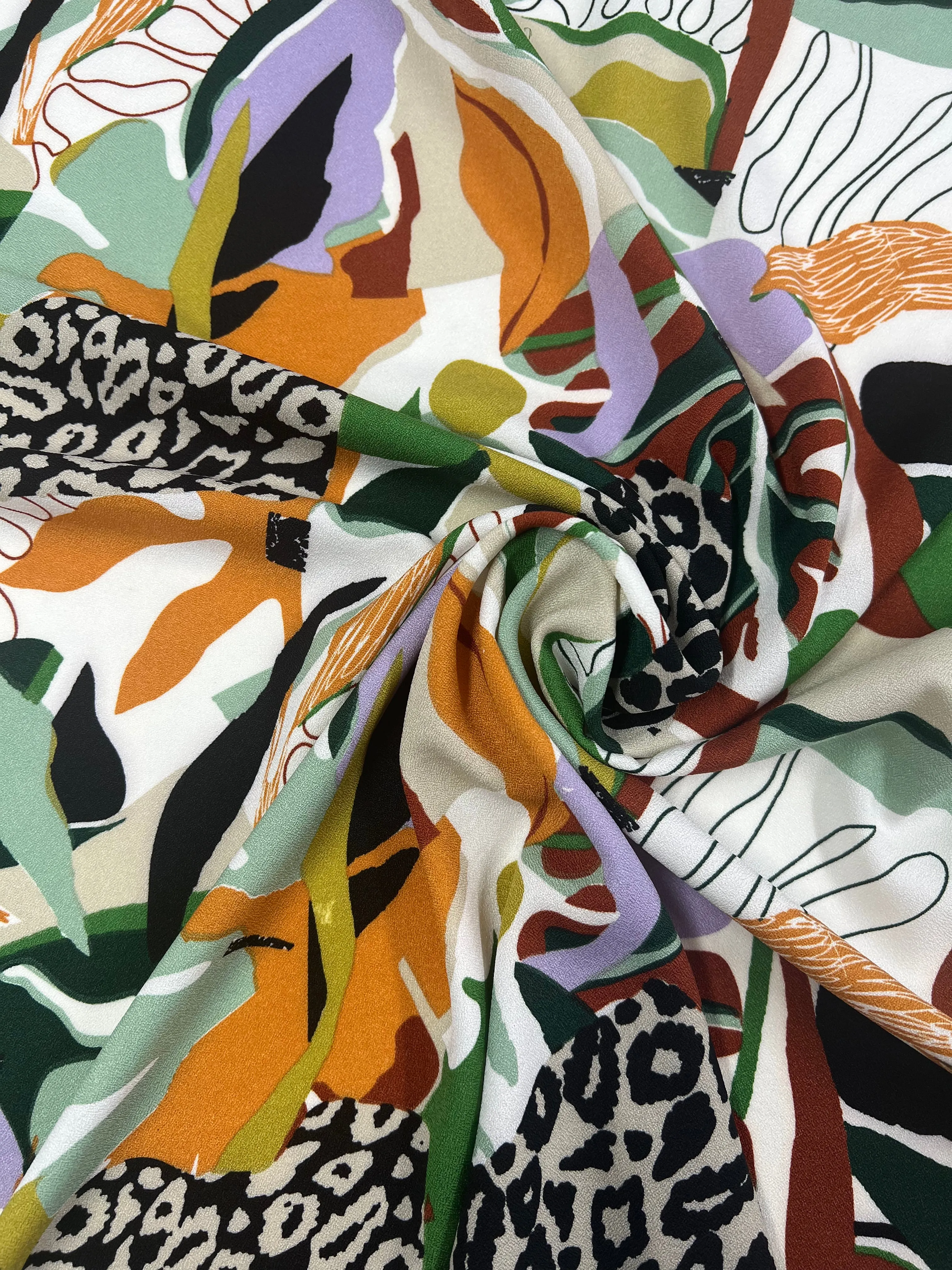 Printed Crepe - Splash - 150cm