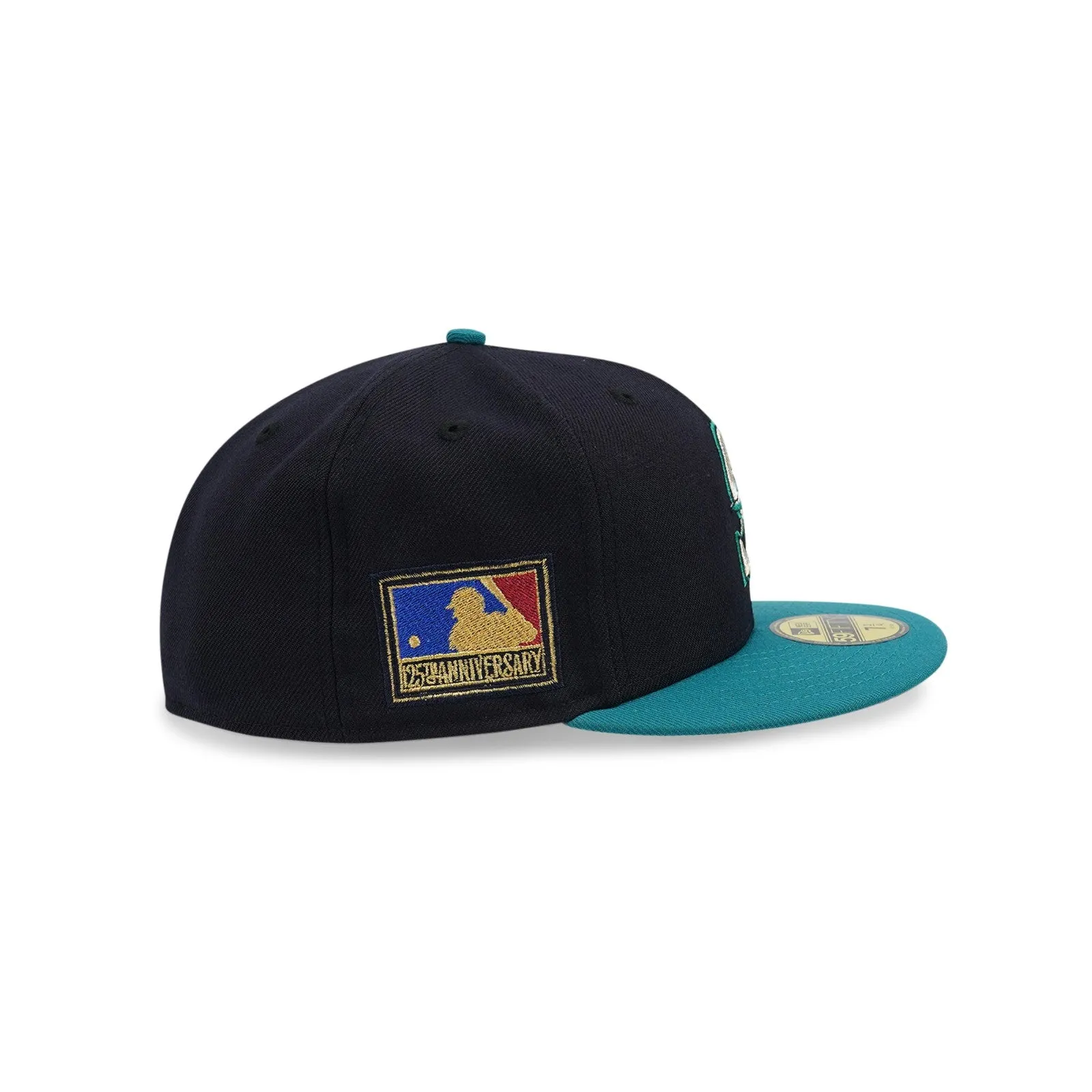 Seattle Mariners New Era 1994 AL 125th Patch (Navy/Aqua) 5950 Fitted Hat Cap 70841624