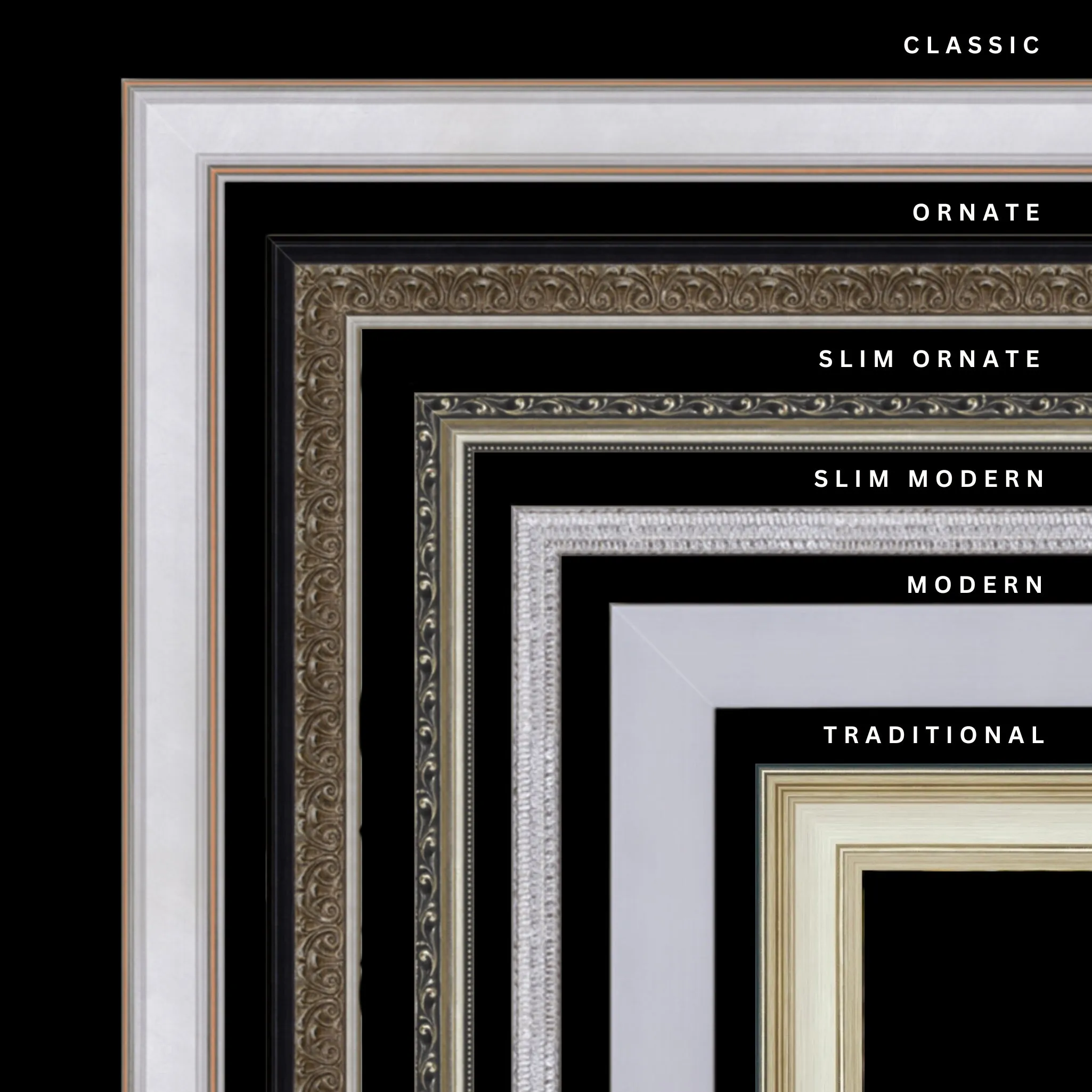 Silver 41x33 Picture Frame Ornate Traditional Classic Antique
