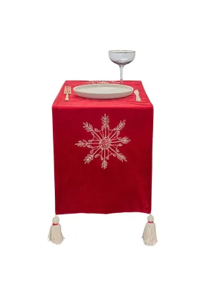 Snowflake Embroidery Table Runner
