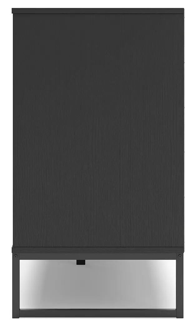 Socalle Twin Panel Headboard with Dresser in Black