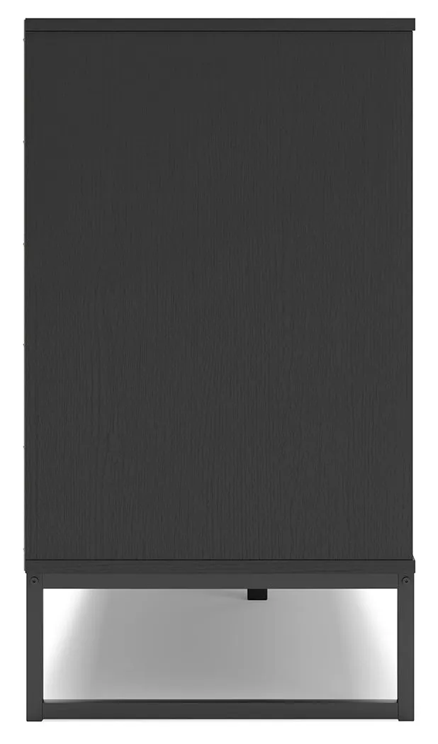 Socalle Twin Panel Headboard with Dresser in Black