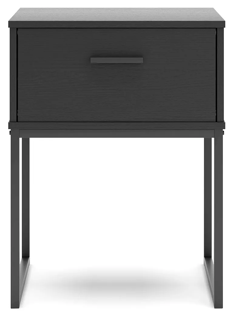 Socalle Twin Panel Platform Bed with Dresser, Chest and 2 Nightstands in Black
