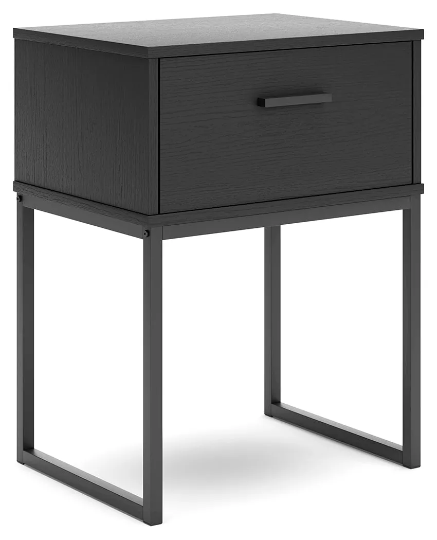 Socalle Twin Panel Platform Bed with Dresser, Chest and 2 Nightstands in Black