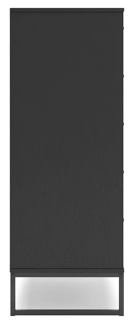 Socalle Twin Platform Bed with Dresser and Chest in Black