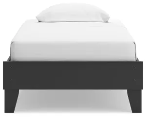Socalle Twin Platform Bed with Dresser and Chest in Black