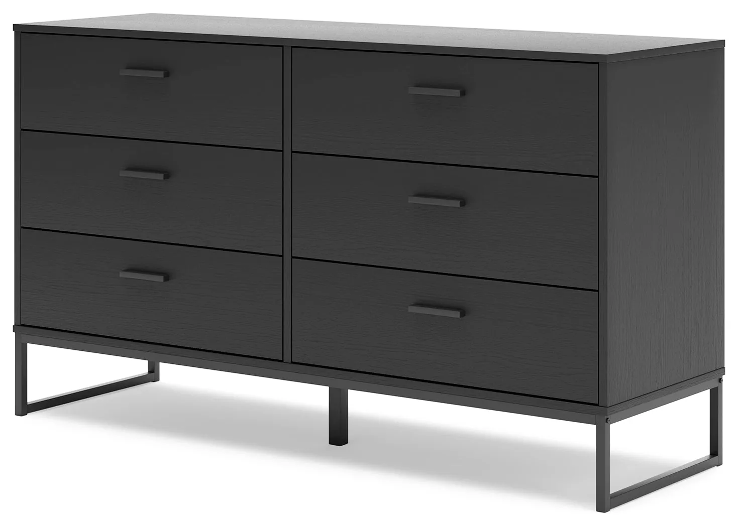 Socalle Twin Platform Bed with Dresser and Chest in Black