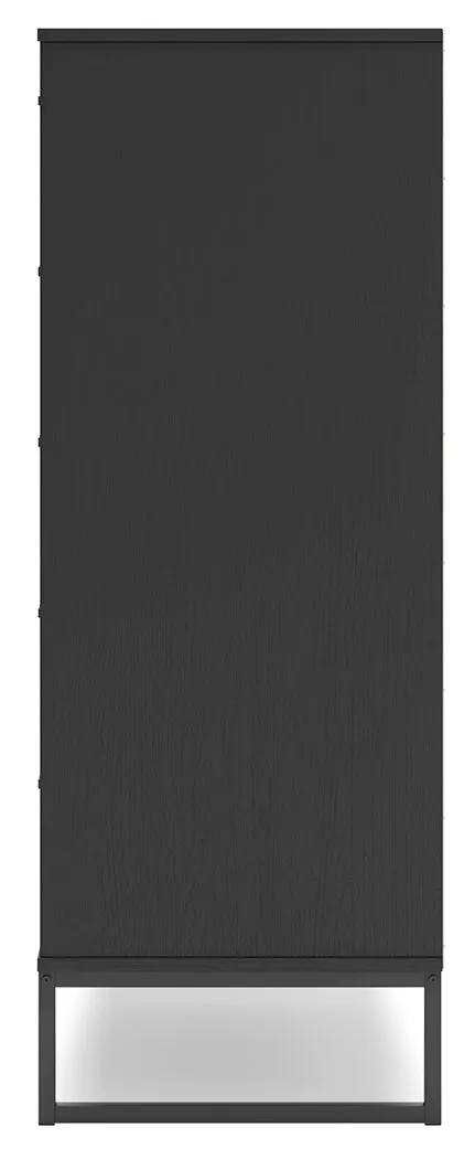 Socalle Twin Platform Bed with Dresser and Chest in Black
