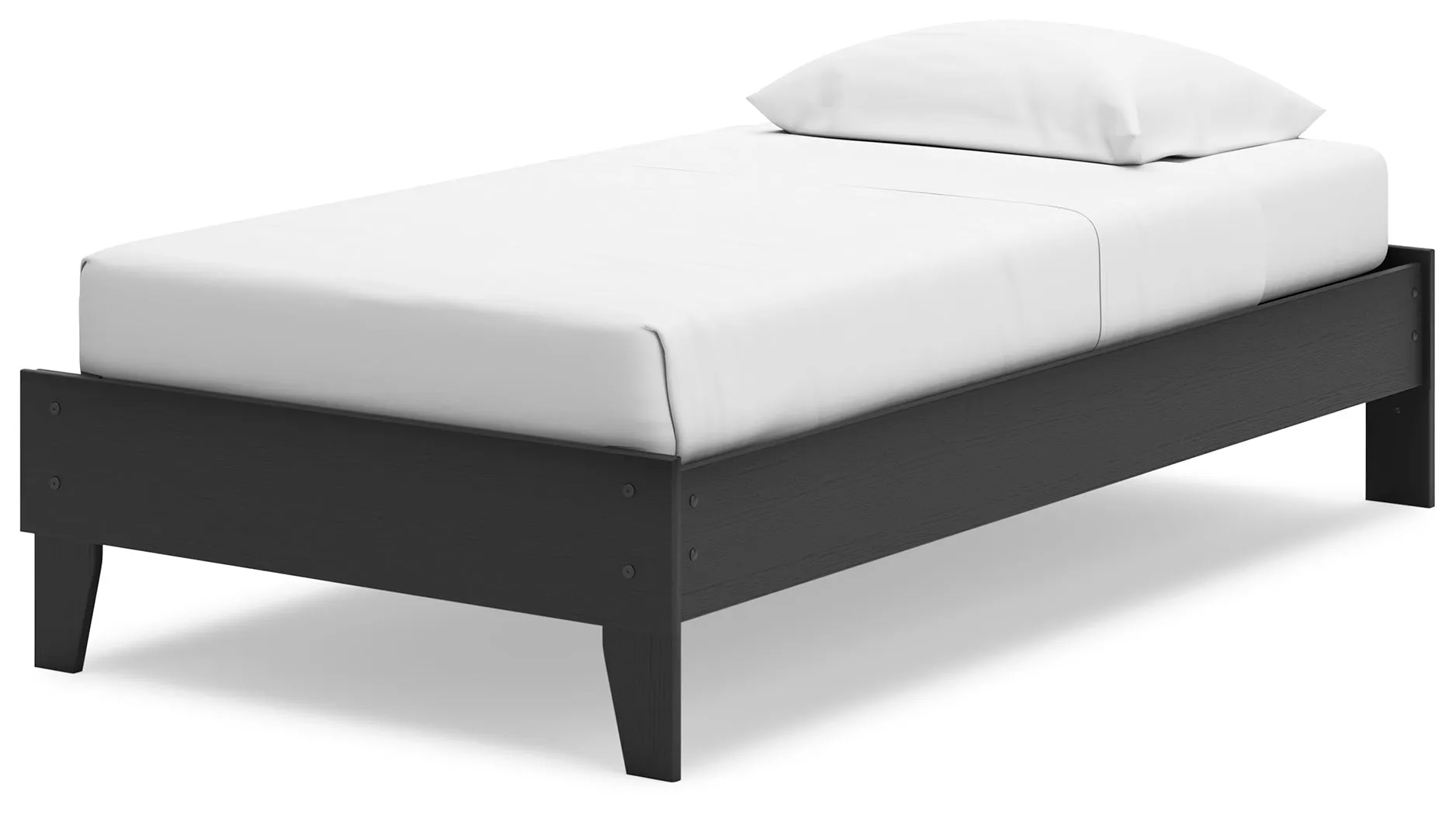 Socalle Twin Platform Bed with Dresser and Chest in Black