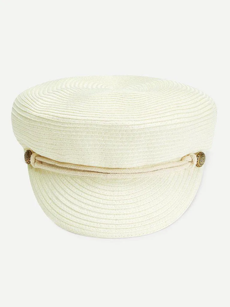 Straw Baker Boy Hat