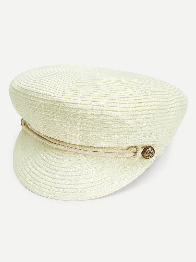 Straw Baker Boy Hat