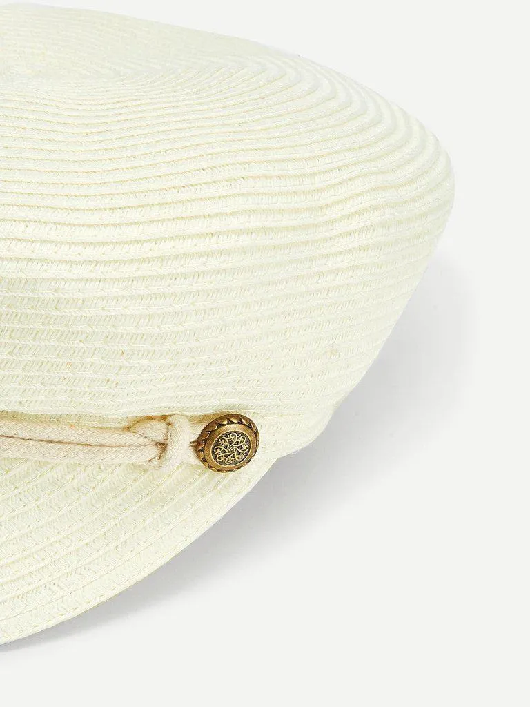 Straw Baker Boy Hat