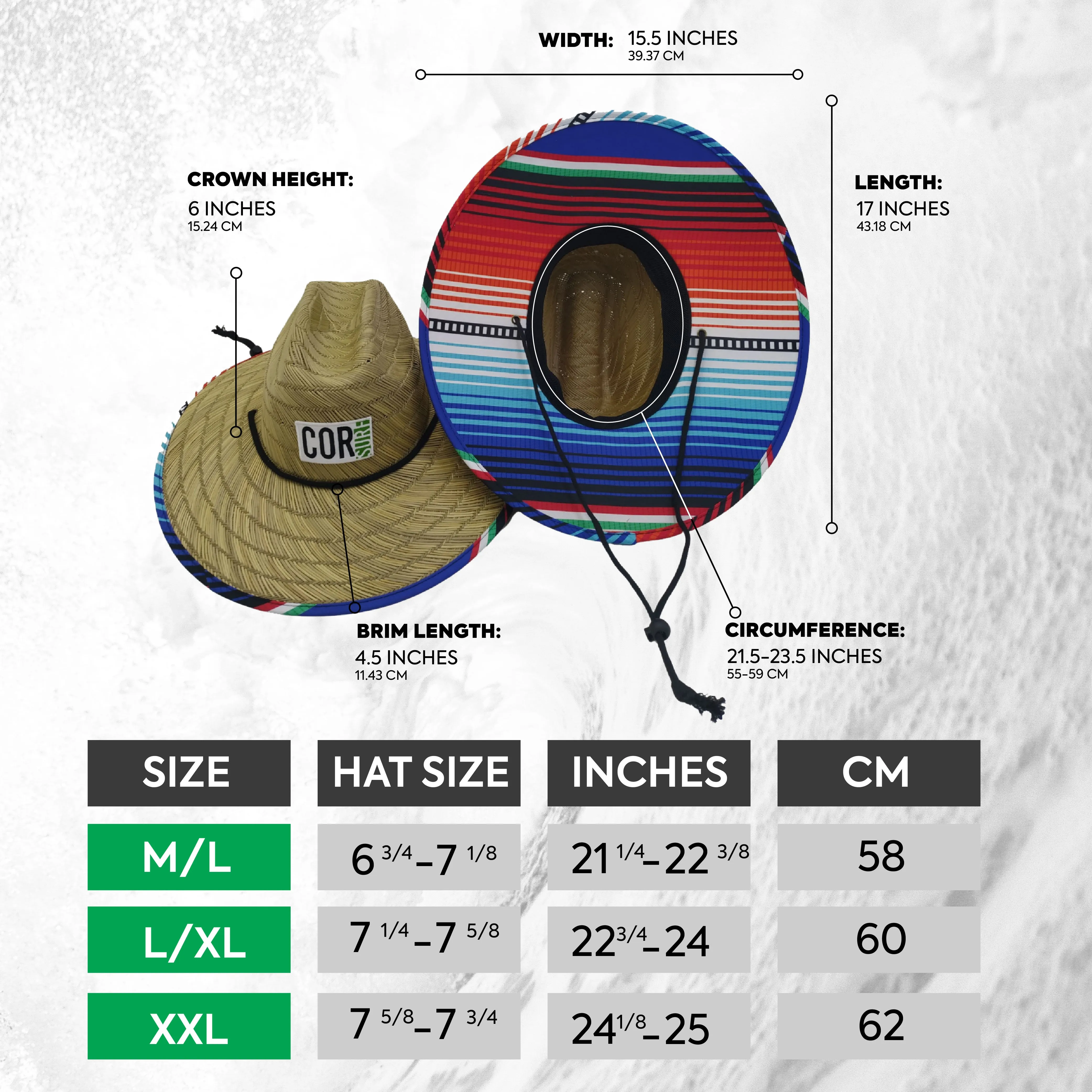 Straw Lifeguard Beach Hats for Adults - Kauai